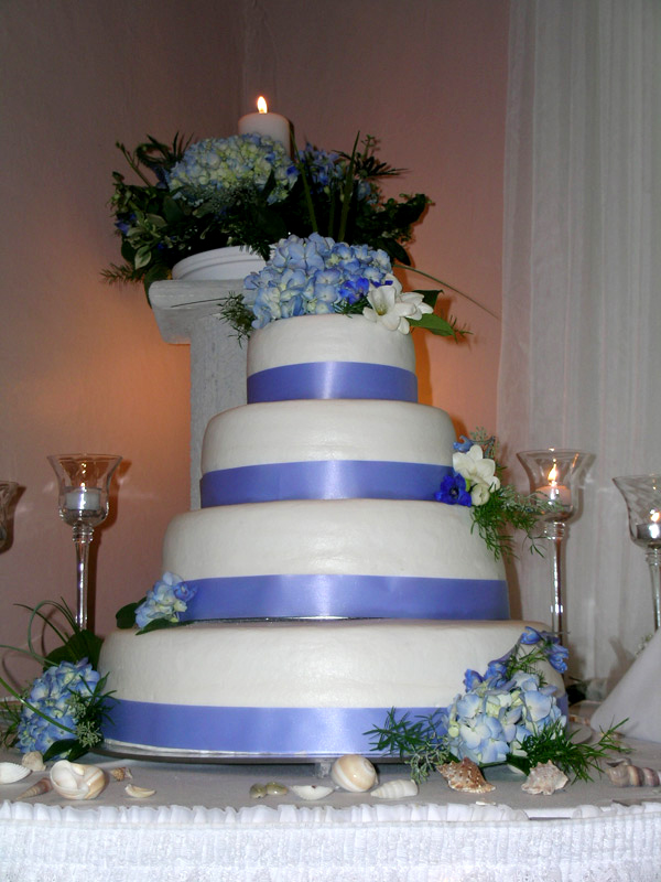 Blue And White Wedding Cakes